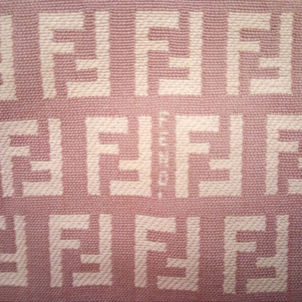 Fendi Beige and Cream FF Logo Shoulder Bag with Gold Hardware - Picture 5 of 15